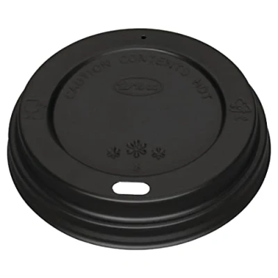 Image of Fiesta HW12HL039 Lid For Hot Cups, 12/16 oz., Black (Pack 1000)