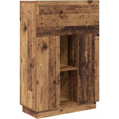 Image of vidaXL Brown Writing Desk Old wood Engineered Medium