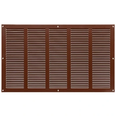 Image of LIRAST 500x300mm Vent Cover Brown 20x12 inch Wall with Insect Mesh Ceiling Soffit Vents External Metal Ventilation Grilles Air Covers for Walls