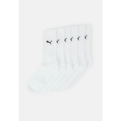 Image of Puma CREW Unisex 6 PACK Sports socks, Size: 12 14, White