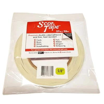 Image of Scor Pal Double sided adhesive Tape, 5/8 in x 27 yd