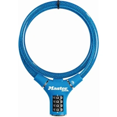 Image of MASTER Lock Bike Cable [Combination] [90 cm Cable] [Outdoor] 8229EURDPROCOL Ideal for Bike, Electric Skateboards, Strollers, Lawnmowers and other Outdoor Equipments