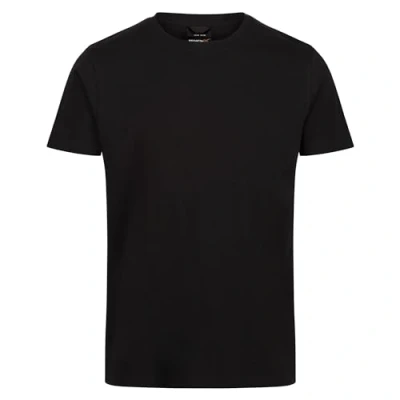 Image of Regatta Professional Mens Pro Soft Touch Cotton Short Sleeved T Shirt Black