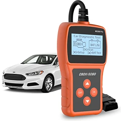 Image of Universal OBD2 Engine Fault Reader Car Scanner, Professional Auto Diagnostic Scanner Repair Tool, HD LCD Display Screen, I/M Readiness Smog Check CAN Scan Tool (orange)