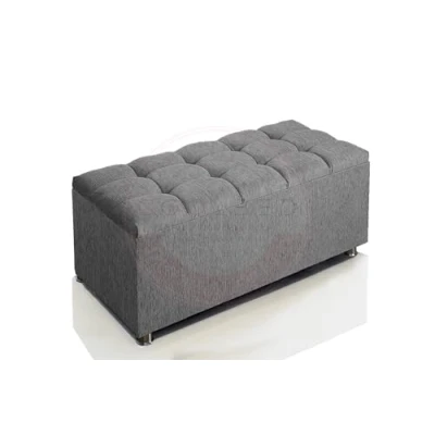 Image of OTTOMAN STORAGE BOXES TOY BOX BLANKET WITH LIDS (GREY)
