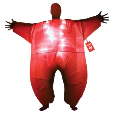 Image of Red Light up Inflatable Megamorph Blow Fancy Dress Costume One size fits most, MCLUMRE