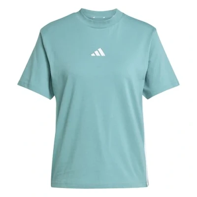 Image of adidas Sportswear Print Tshirt, Women&#039;s, Size: XXL, Powder teal/white