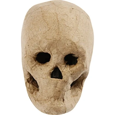 Image of Creativ 592572 10 cm 1 Piece Papier Mache Skull, Beige
