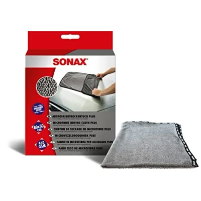 Image of SONAX Microfibre Dry Cloth Plus (1 piece) in large format for perfect, streak free drying of vehicles, item no. 04512000 white