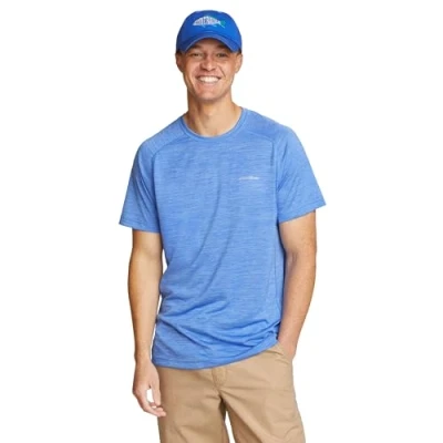 Image of Eddie Bauer Men&#039;s Regular Fit Resolution Short Sleeve T Shirt, Lapis, Large