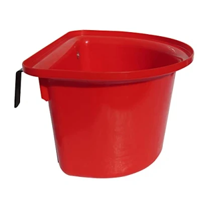 Image of Portable Horse Manger 12L (Feed Stable Equestrian Donkey Hook Over Red)