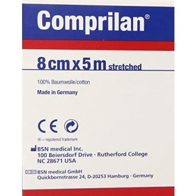 Image of Jobst Comprilan Short Stretch Compression Bandage, 8cm x 5m Stretched, Latex Free Bandage by