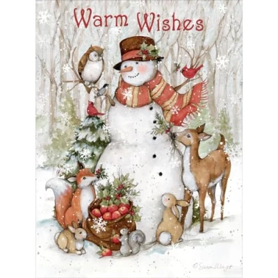 Image of Lang Cozy Snowman Classic Christmas Cards (2004050)