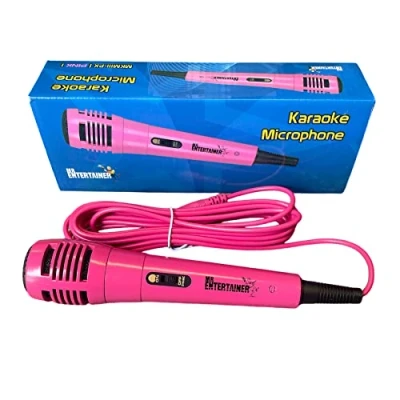 Image of Mr Entertainer Karaoke Dynamic Wired Microphone. Perfect for use with all Machines (Pink)