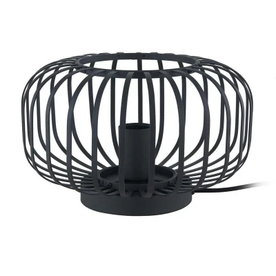 Image of Lindby Krish table lamp in a cage look, black