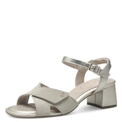 Image of TAMARIS Women&#039;s 8 88316 42 Heeled Sandal, Gold, 5 UK