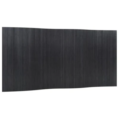 Image of vidaXL Bamboo Room Divider Grey Privacy Screen for Living Room, Bedroom, Office 165x400 cm, Water Resistant, Easy to Clean