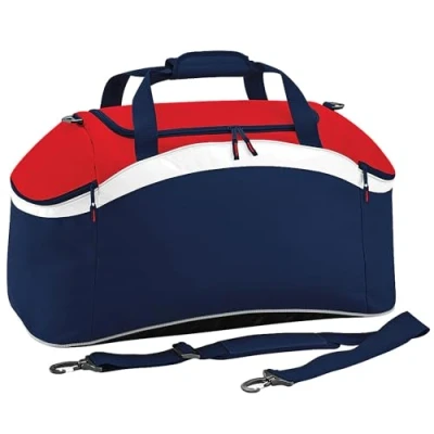 Image of BagBase BG572FNCR Teamwear Holdall French Navy/Classic Red/White Bg572 Red/White, M