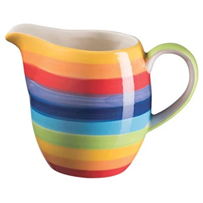 Image of Purity Style Hand Painted Rainbow Stripe Jug