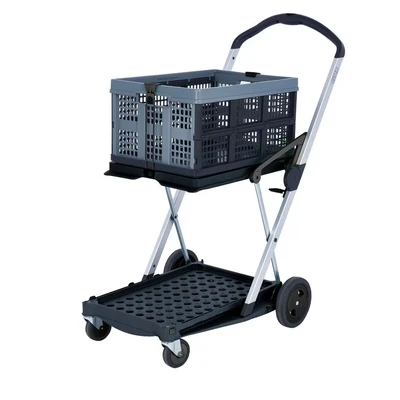Image of Open Top Bin; 50L; Grey Body; Lid; Plastic