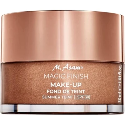 Image of M. Asam Magic Finish Summer Teint Make Up Mousse (1.01 Fl Oz) 4in1 Primer, Foundation, Concealer &amp; Powder With Buildable Coverage, Hides Redness And Dark Spots, Vegan, For Medium To Deep Skin Tones