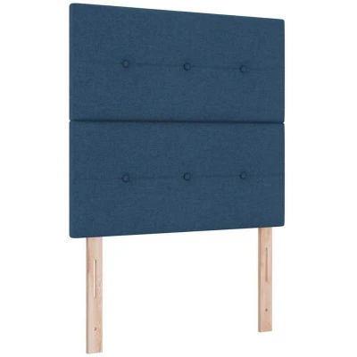 Image of vidaXL Box Spring Bed with Mattress Blue 90x200 cm Fabric