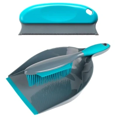 Image of Beldray COMBO 9223 Antibac Pet Plus Dustpan and Brush &amp; Cleaning Blade Set Furrresh Scraper Tool Rubber Head Squeegee Wiper Brush, Remove Dog Cat Hair, Washable Reusable, Antibacterial