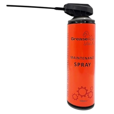 Image of GreaseApe Maintenance Spray Lubricant Multi Purpose Penetrating Oil Water Displacement Grease Anti Corrosion 500ml Effective Lubrication Releasing Aerosol