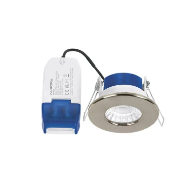 Image of Aurora R6 Fixed 6W Fire Rated LED Downlight Satin Nickel 4000K