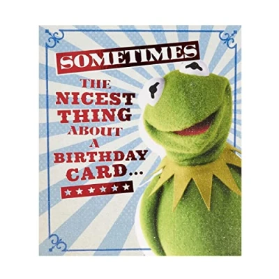 Image of UK Greetings Disney The Muppets Birthday Card For Him/Male/Friend With Envelope Kermit Design
