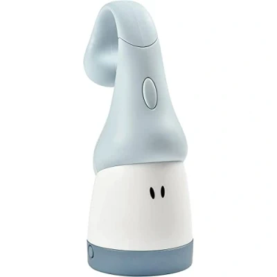 Image of BÉABA Night light for Baby and Kid Rechargeable Cordless &amp; portable Soft Ergonomic: hooks onto handles crib bars 90hrs battery life Turns into a torch Blue