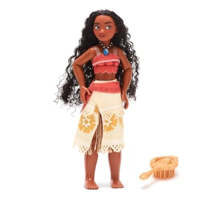 Image of Disney Store Official Moana Classic Doll, 26cm/10, Fully Poseable Princess Doll in a Outfit, Includes Toy Hair Brush Suitable for Ages 3+