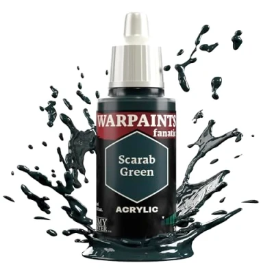Image of The Army Painter Teals &amp; Turquoises Warpaints Fanatic 18ml Acrylic Paints (Scarab Green)