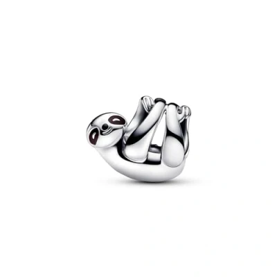 Image of Pandora Moments Sloth sterling silver charm with brown and black enamel