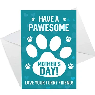 Image of RED OCEAN Novelty Mothers Day Card From The Dog Funny Mother&#039;s For Mum