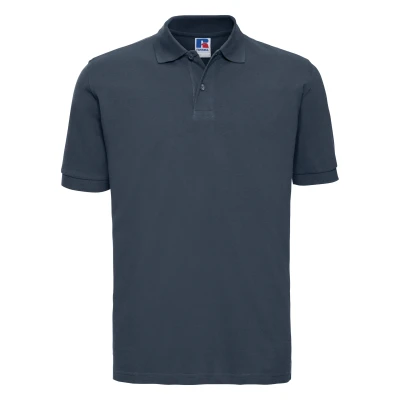 Image of Russell Athletic Mens 100% Cotton Short Sleeve Polo Shirt (French Navy) Multicolour Size X Small
