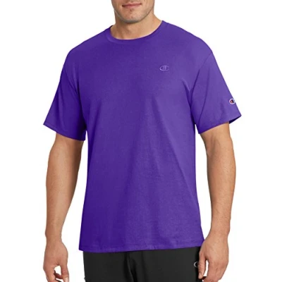 Image of Champion Men&#039;s Classic Jersey T Shirt, Purple Pr, Large