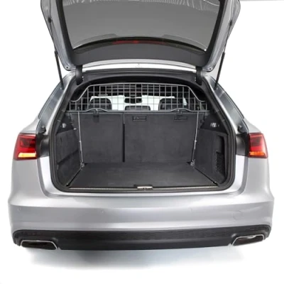 Image of Travall Dog Guard compatible with Audi A6 Avant (2011 Current) Vehicle Specific Boot Tailored Fit Luggage Pet Barrier Separator Heavy Duty Powder Coated Steel