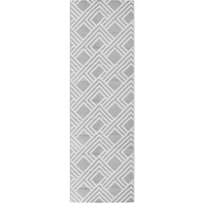 Image of vidaXL Outdoor Carpet Garden Rug UV Resistant &amp; Reversible Patio Mat Grey PP, Easy to Clean, Foldable for Balcony, Terrace 80x250cm