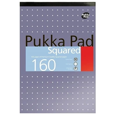 Image of A4 5mm Squared Ruled Pads 80GSM 160 Pages (Single)