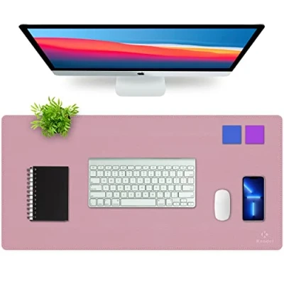 Image of K KNODEL Large Desk Pad, Office Mat, Protector Computer Mat for Desk, Sewing Blotter, Desktop Writing Pad and Home, Laptop (40x80cm, Purple)