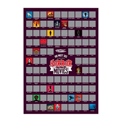 Image of #winning A2 Scratch Off Wall Poster (Must See Horror Movies)