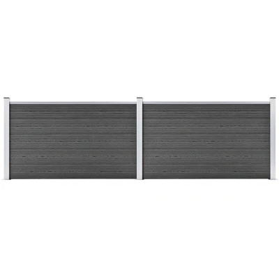 Image of vidaXL Fence Panel Set WPC 353x105 cm Black
