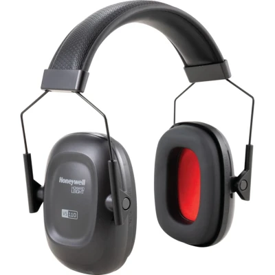 Image of Howard Leight Honeywell VS110 VeriShield 1035145 VS Over Head Passive Earmuff, Black, One Size