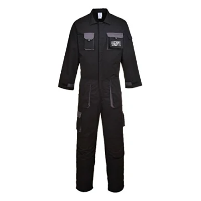 Image of Portwest Texo Contrast Coverall, Size: XXL, Colour: Black, TX15BKRXXL