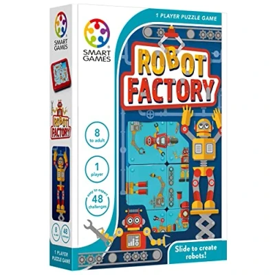 Image of Smart Games Robot Factory, Puzzle Game with 48 Challenges, 8+ Years
