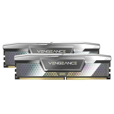 Image of CORSAIR VENGEANCE DDR5 CUDIMM 48GB (2 x 24GB) 8000MHz CL38 50 128 1.40V Intel XMP Desktop Computer Memory Silver (CMKC48GX5M2X8000C38)