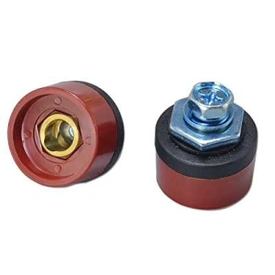 Image of RIVERWELD TIG Welding Cable Panel Socket RED DKZ10 25 Dinse Quick Fitting 2pcs