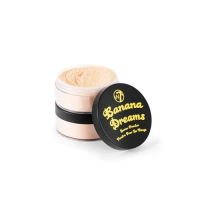 Image of W7 Banana Dreams Loose Setting Powder Weightless Yellow Blurring For All Skin Tones 2 Pack