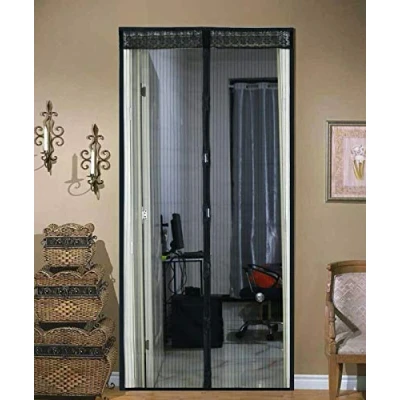 Image of Magic Magnetic Insect Door Net Screen Bug Mosquito Fly Mesh Guard Curtain (Black)